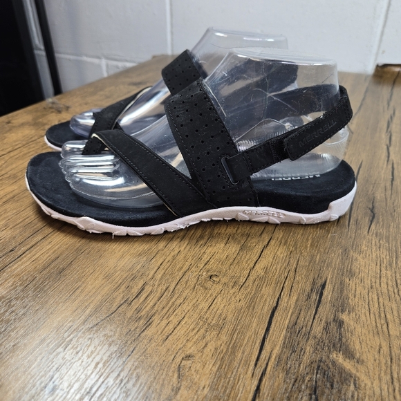 Merrell Terran Ari Convert Sports Black Suede Sandals - Picture 7 of 12
